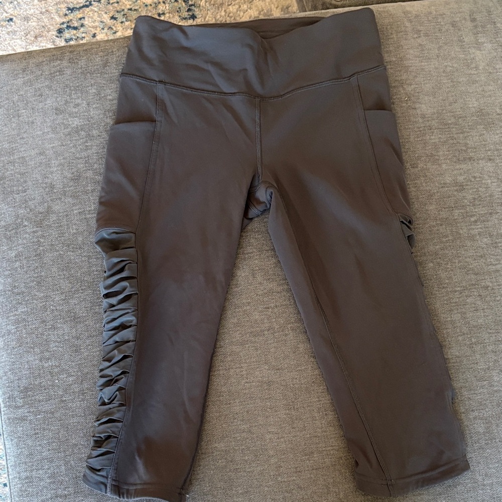 lululemon athletica Brown Leggings with Ruched Detail